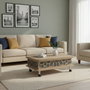Hanah Home Mesa de Café Ajustable Alaska y Azul